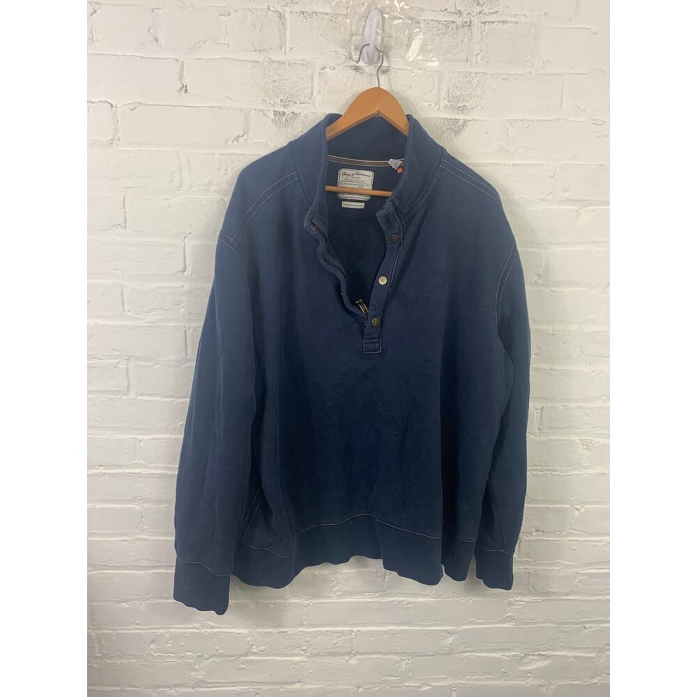 Tommy Bahama 1/2 Zip Snap Island Modern Fit Sweatshirts Blue Size XXL